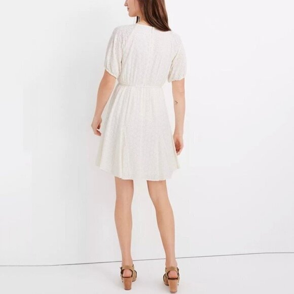 Madewell Eyelet Tassle Tie Cream Dress Sz 10 NWT Peasant Cottage Core Boho - Picture 3 of 12